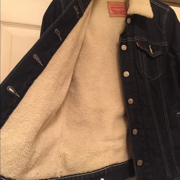 Levi's Dark Wash Denim Lined Jacket - Picture 2 of 4